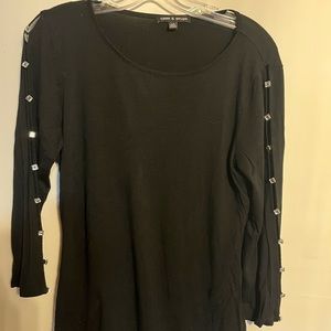 Cable & Gauge Black Blouse